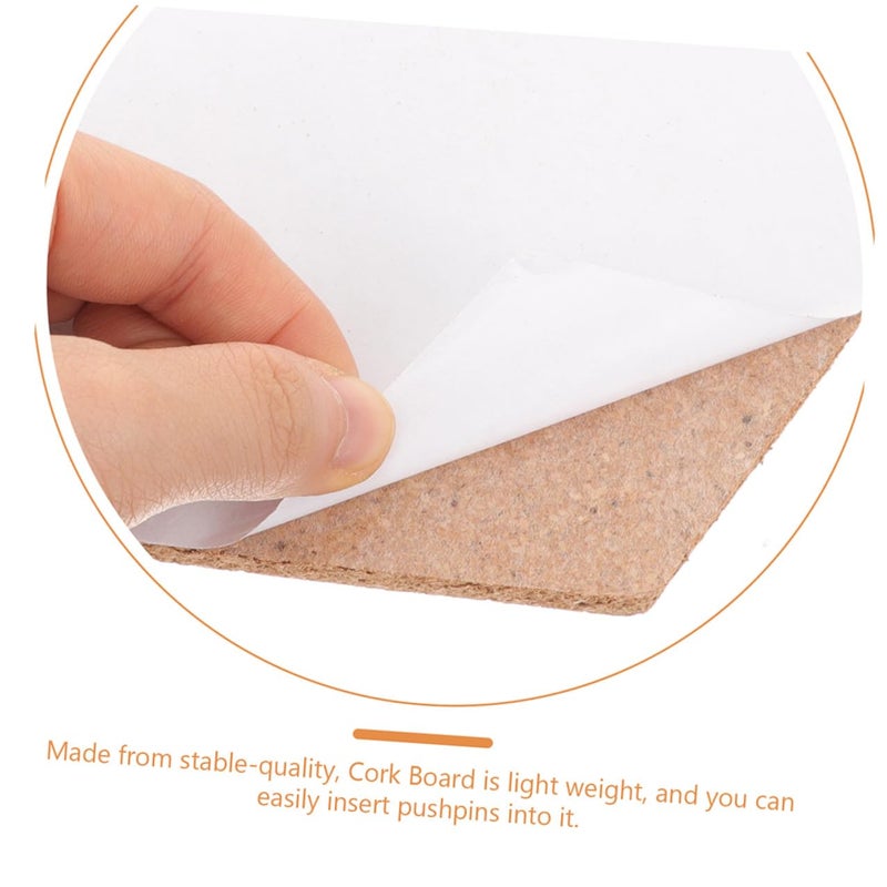 Hexagon Cork Boards Set of 4 Self Adhesive 30x20cm with 64 Pins for Wall Decor - Image 4