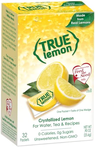 True Citrus True Lemon Crystalized Lemon 32 Packet Box 3 Pack 96 Single Packets - Image 1