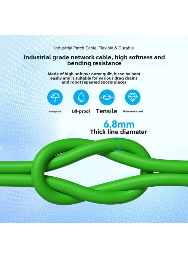 Generic Profinet Industrial Network Cable Super 66 Gigabit Servo EtherCAT High Flexible Drag Chain Shielding Finished Product Purple-Color:Purple Category 6e 8-core High Soft Double Shielding-Line Length:50m  - Image 3
