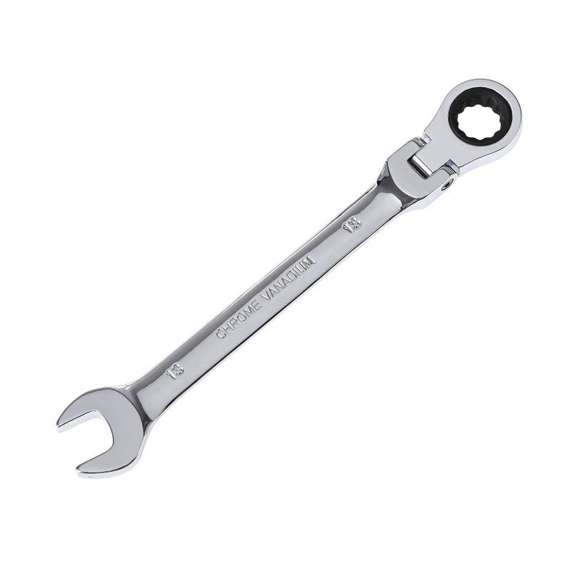 Pilida 13mm Ratcheting Wrench Metric Flexible Head Gear Combination Wrench 72 Teeth ratcheting box Spanner Chrome Vanadium Steel