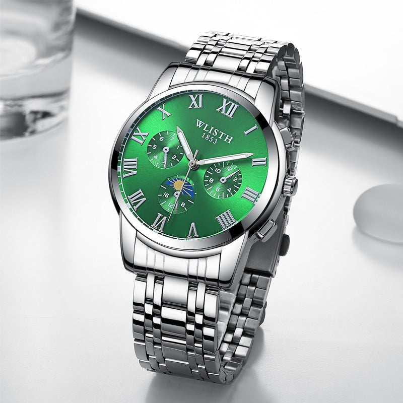 Swiss Brand Wally Men'S Watch Steel Belt Business Waterproof Watch Luminous Men'S Wrist Watch Quartz Watch - Image 5