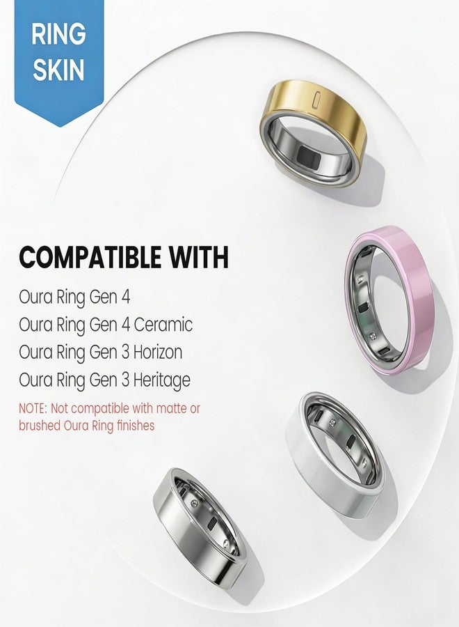 BandRain 12 Pack Ultra-Thin Clear Protector for Oura Ring Gen 4/4 Ceramic/Oura Ring Gen 3, Invisible Transparent Anti-Scratch Protective Film Smart Rings Skin Cover - Image 5