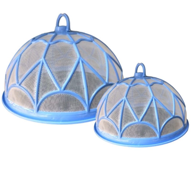 SHIV HOME WORLD Round Plastic Net Food Protection Dome 10 Inch Combo of 2 Medium Food Cover for Kitchen Table Flies Mosquitoes Insect Proof Dining Tables Vegetable Covers  - Image 3