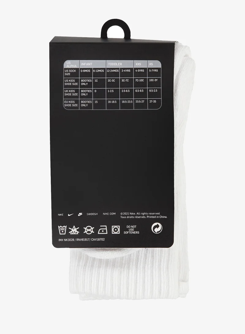 نايكي طقم جوارب أساسية برقبة دائرية للأطفال قطع