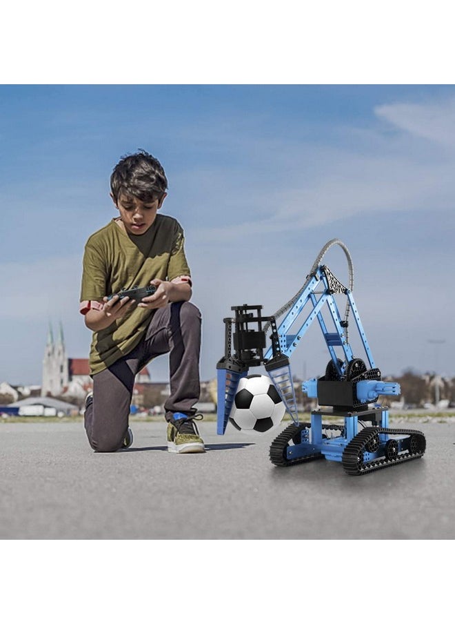 Top Race 15 Channels 2.4G Remote Control Robot Arm | Diy 151 Pcs Electronic Rc Toys Educational | Alloy Metal Mechanical Robotic Arm Building Kit | Take Apart Stem Hobby Gift Toy For Kids 8+ & Adults  - Image 4