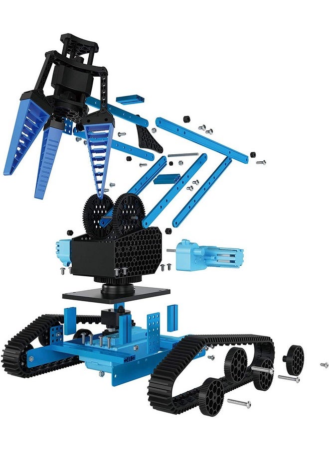 Top Race 15 Channels 2.4G Remote Control Robot Arm | Diy 151 Pcs Electronic Rc Toys Educational | Alloy Metal Mechanical Robotic Arm Building Kit | Take Apart Stem Hobby Gift Toy For Kids 8+ & Adults  - Image 2