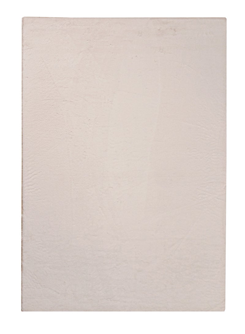 Home auraa Carpet Rug Anti-Slip – Size 160 x 230 cm – 5.25x7.55 ft | Horizon Shaggy Design - White Color | Ideal Carpet for Living Room, Bedroom, Office, Hallway or Balcony - Image 3