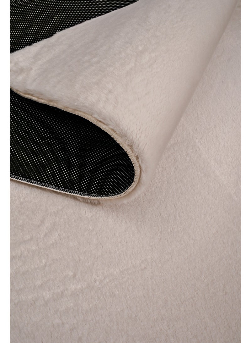 Home auraa Carpet Rug Anti-Slip – Size 160 x 230 cm – 5.25x7.55 ft | Horizon Shaggy Design - White Color | Ideal Carpet for Living Room, Bedroom, Office, Hallway or Balcony - Image 5