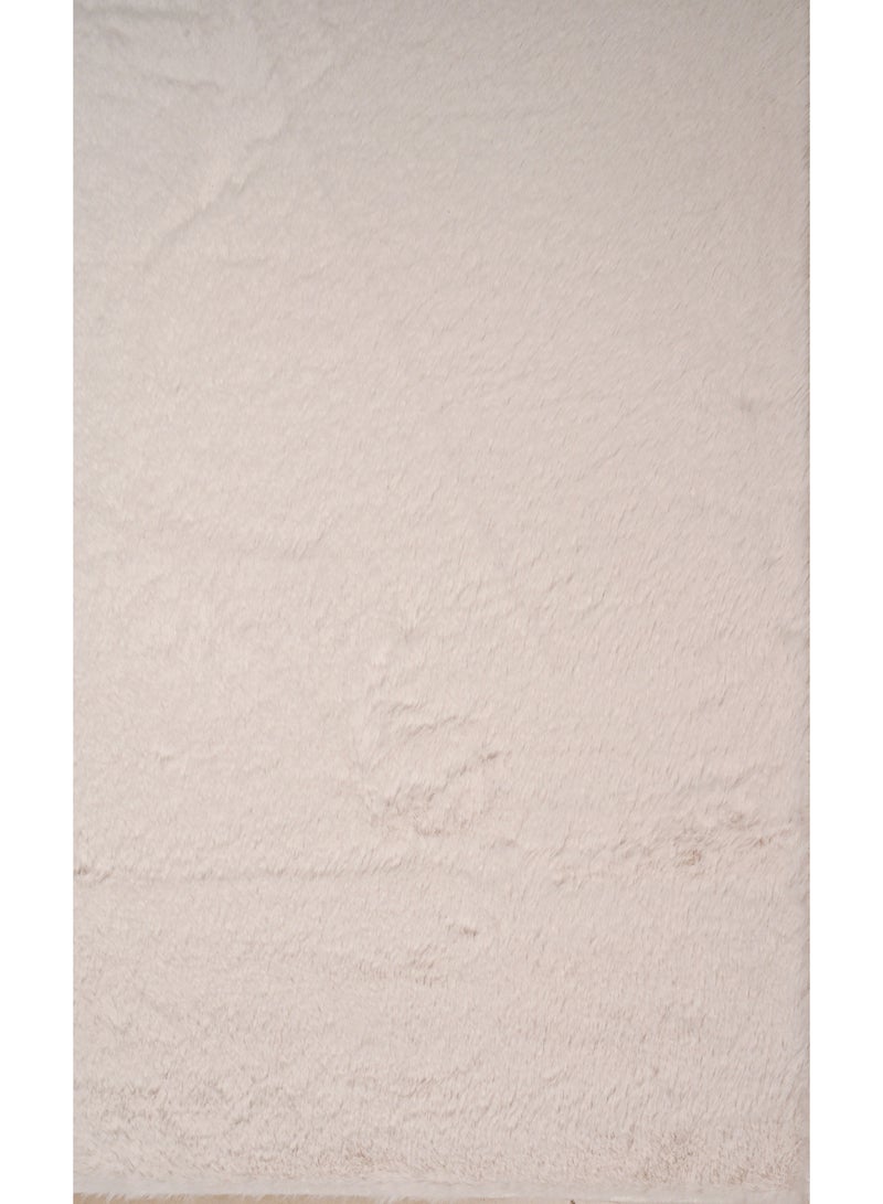 Home auraa Carpet Rug Anti-Slip – Size 160 x 230 cm – 5.25x7.55 ft | Horizon Shaggy Design - White Color | Ideal Carpet for Living Room, Bedroom, Office, Hallway or Balcony - Image 4