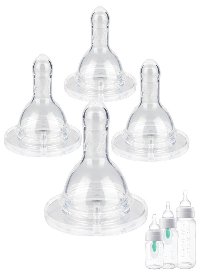joyfeed Silicone Nipples for Philips Avent Anti-Colic Baby Bottles,Size 2,Replacement Bottle Nipple,3m+,Meudim Flow, 4 Count - Image 1