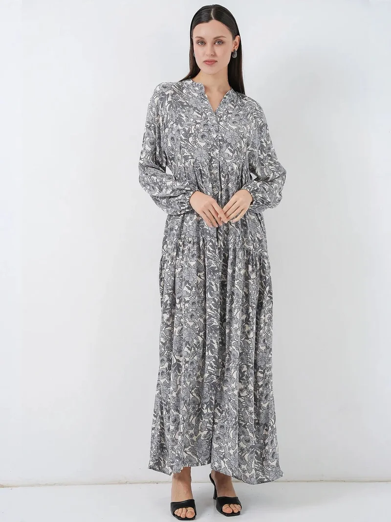 بيغ دارت BDART Patterned V-Neck Maxi Dress