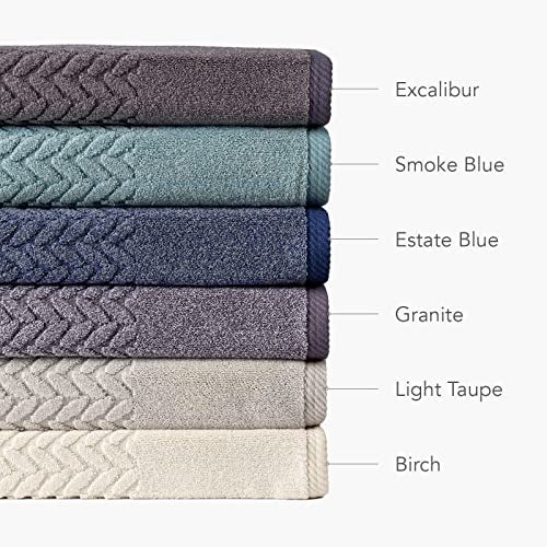 TexereSilk Texere 100% Organic Cotton Jacquard 650 GSM Premium Bath Towel Sets - Extra Absorbent Quick Dry and Plush (Cable, Excalibur, 2 Bath Towels) - Image 5