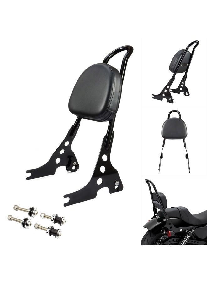 Benlari Passenger Backrest Detachable Sissy Bar Pad Compatible 2004-2023 for Harley Davidson Sportster XL1200 XL883 SuperLow Iron 883 1200 48 Black - Image 1