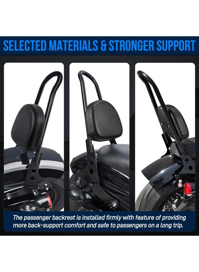 Benlari Passenger Backrest Detachable Sissy Bar Pad Compatible 2004-2023 for Harley Davidson Sportster XL1200 XL883 SuperLow Iron 883 1200 48 Black - Image 5