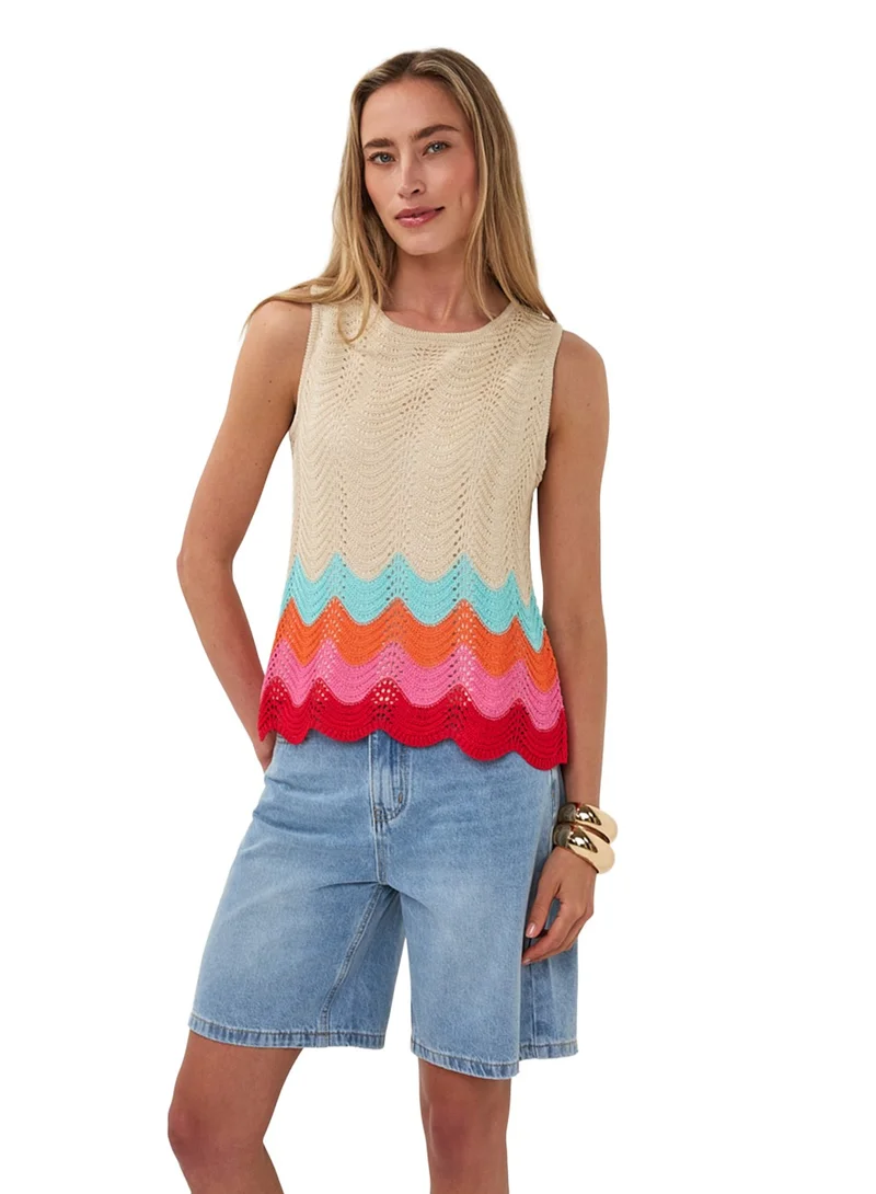 Esqualo  Esqualo Top Zig Zag Multi Color for Women | Best Price UAE
