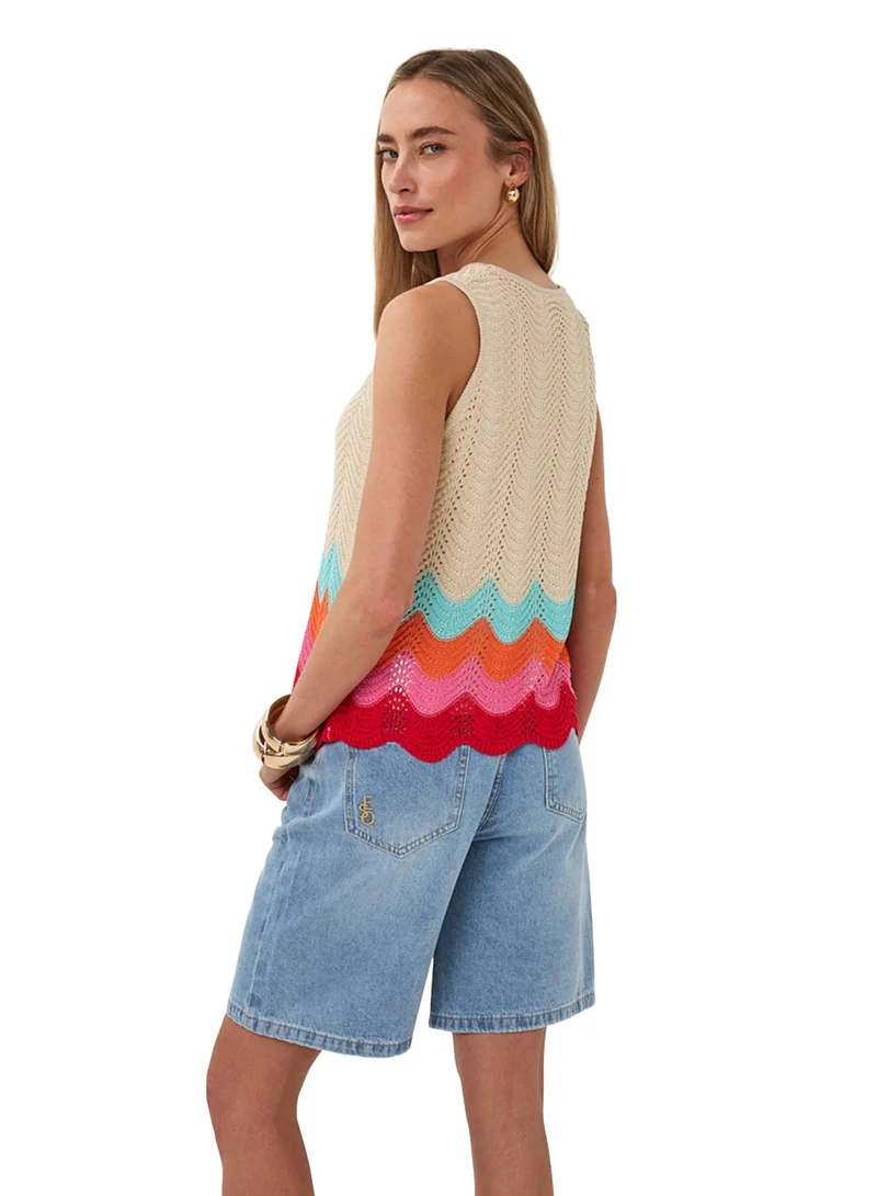 Esqualo  Esqualo Top Zig Zag Multi Color for Women | Best Price UAE