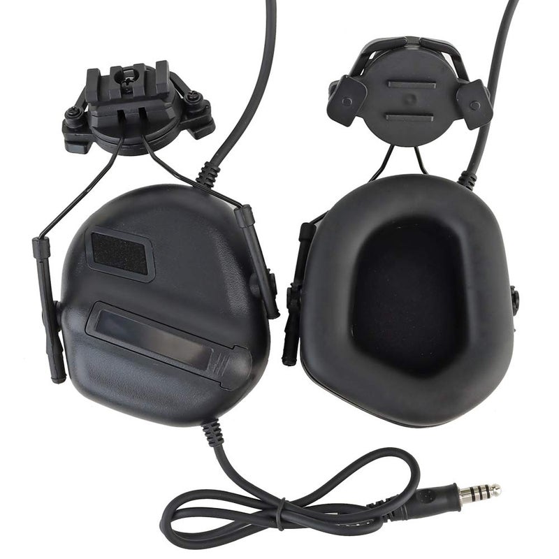 ATAIRSOFT Tactical Headset unlimited Power Intercom with Microphone Waterproof Hunting Shooting Headphones Earmuff No Noise Reduction Function (Black) - Image 3