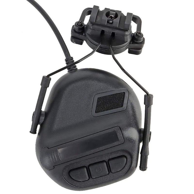 ATAIRSOFT Tactical Headset unlimited Power Intercom with Microphone Waterproof Hunting Shooting Headphones Earmuff No Noise Reduction Function (Black) - Image 4