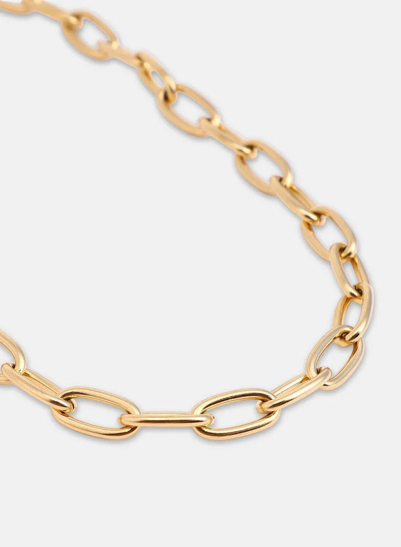 SOHI  Oval Link Chain Necklace  | Best Price UAE