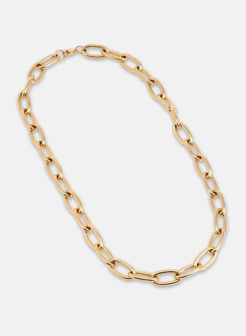 SOHI  Oval Link Chain Necklace  | Best Price UAE
