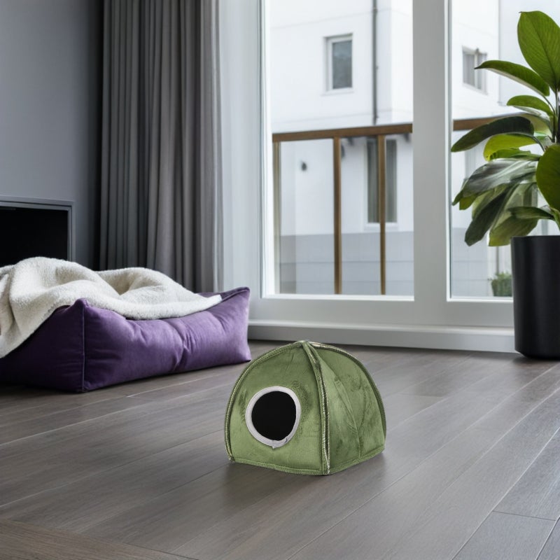 Hamster House: Small Animal Nest Bed For Hamster Bunny - Plush Winter Cave House Pet - Cozy Hideout Shelter For Chinchilla - Image 4