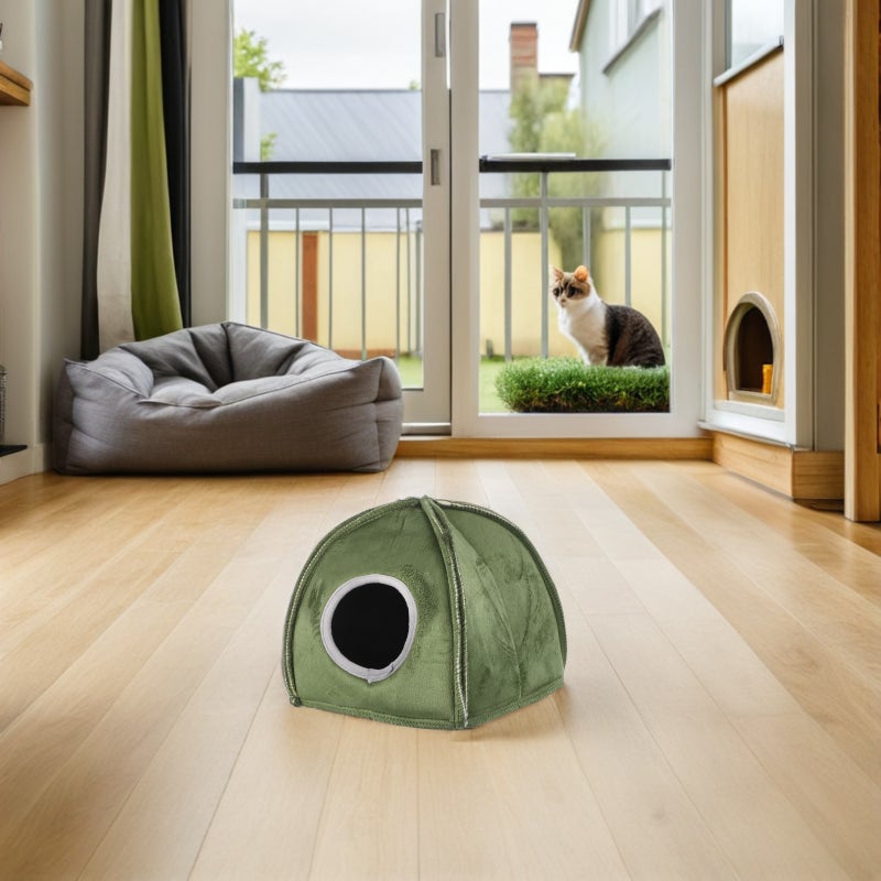 Hamster House: Small Animal Nest Bed For Hamster Bunny - Plush Winter Cave House Pet - Cozy Hideout Shelter For Chinchilla - Image 5