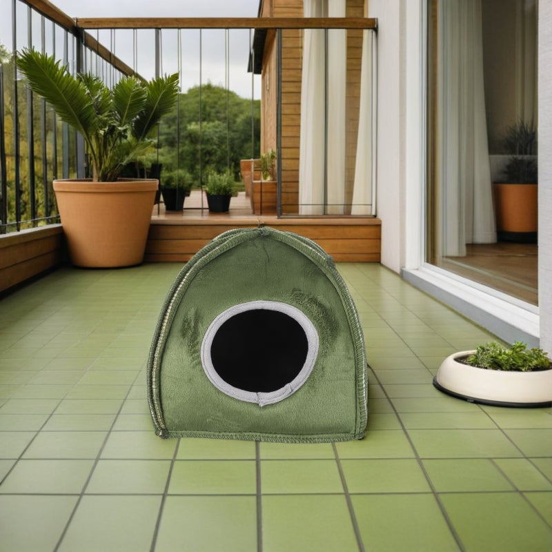 Hamster House: Small Animal Nest Bed For Hamster Bunny - Plush Winter Cave House Pet - Cozy Hideout Shelter For Chinchilla - Image 2