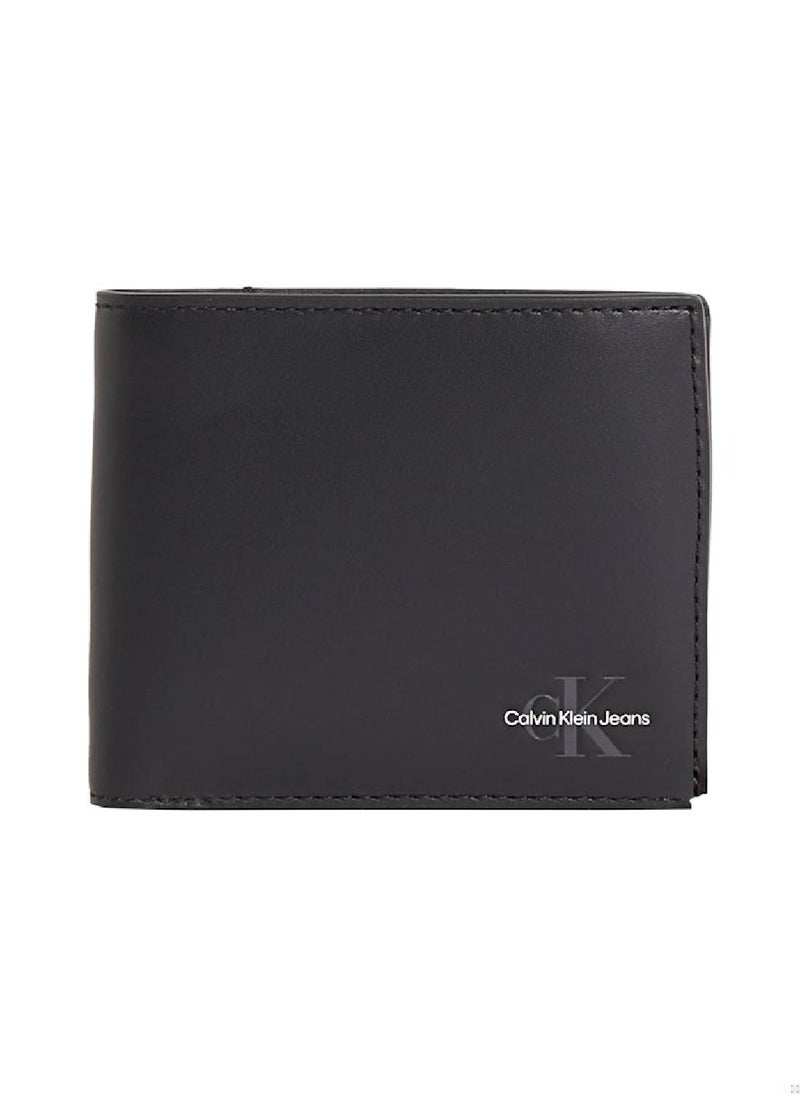 Calvin Klein Jeans Men's Bifold Wallet - Leather, Black  - Image 1