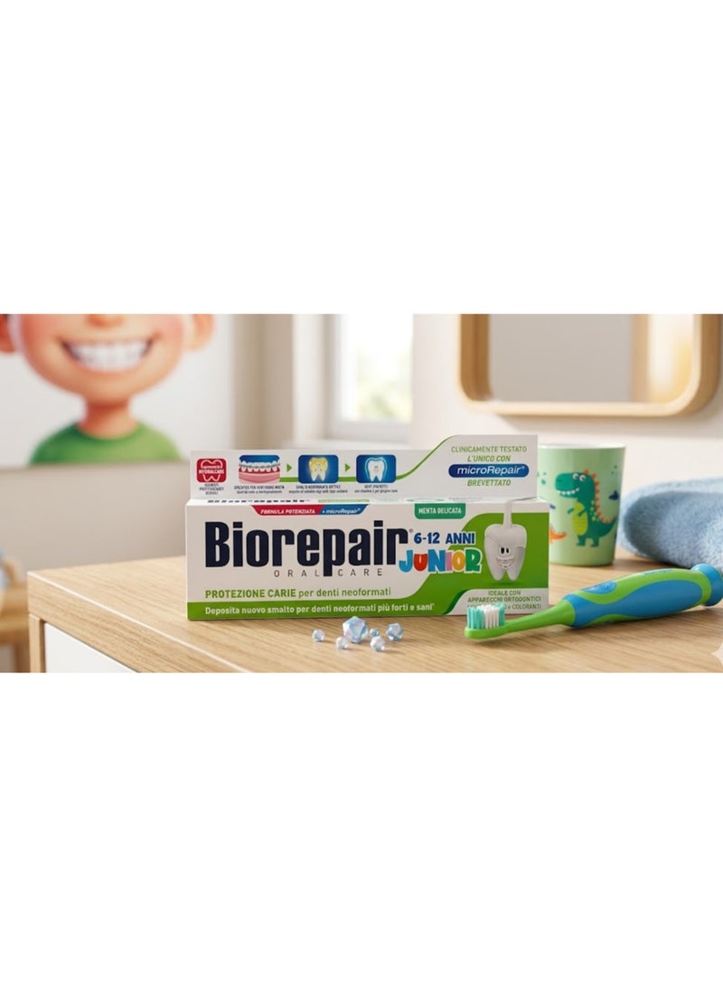 Biorepair Toothpaste Junior 6-12 Mint Flavour 75ml - Image 3