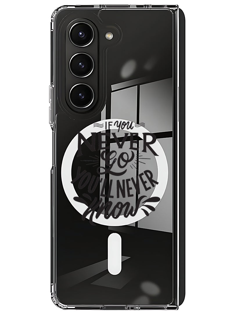 Theodor Magnetic Case for Samsung Galaxy Z Fold 6 Compatible with MagSafe Wireless Charging, Shockproof Phone Bumper Cover if you never - Image 1