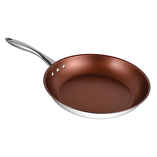 Ozeri 12" (30 cm) Stainless Steel Pan by Ozeri with ETERNA, a 100% PFOA and APEO-Free Non-Stick Coating - Image 2