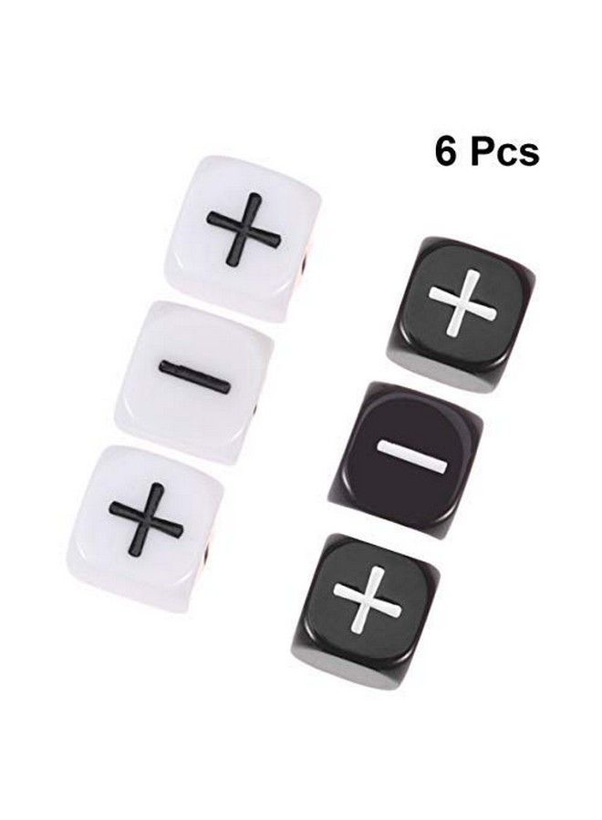 Toyvian Teacher Dice Set Math Operation Calculation Dice Minus Sign Plus Sign Dice Toys For Kids Classroom Teaching Supplies Bar Game Prop 6Pcs - Image 3