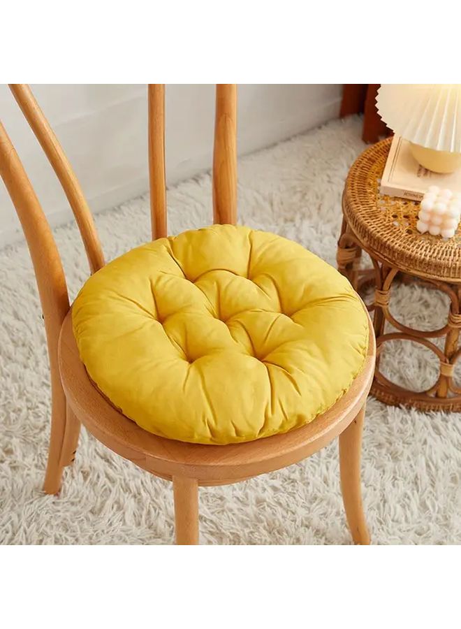 3pcs Yellow Super Soft Thickened Round Chair Cushions For Dining Office And Student Seat - Image 5