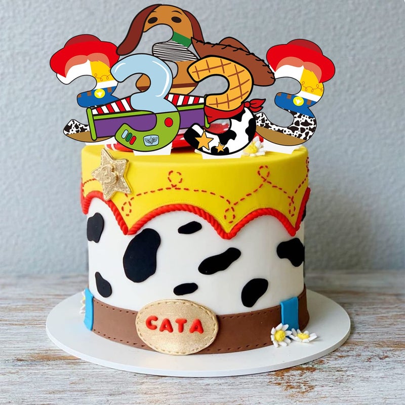BIGKEOKI 40pcs Cartoon Story Cupcake Toppers 3rd Birthday Decorations for Boys Girls 3rd Birthday Party Supplies - Image 5