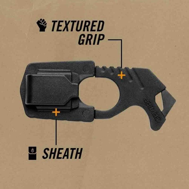 Gerber Gear Seatbelt Strap Cutter Escape Tool with Lanyard Hole and Glass Breaker, Made in USA, Black, 5 x 2.5 x 1 inches Pocket Size - Image 3