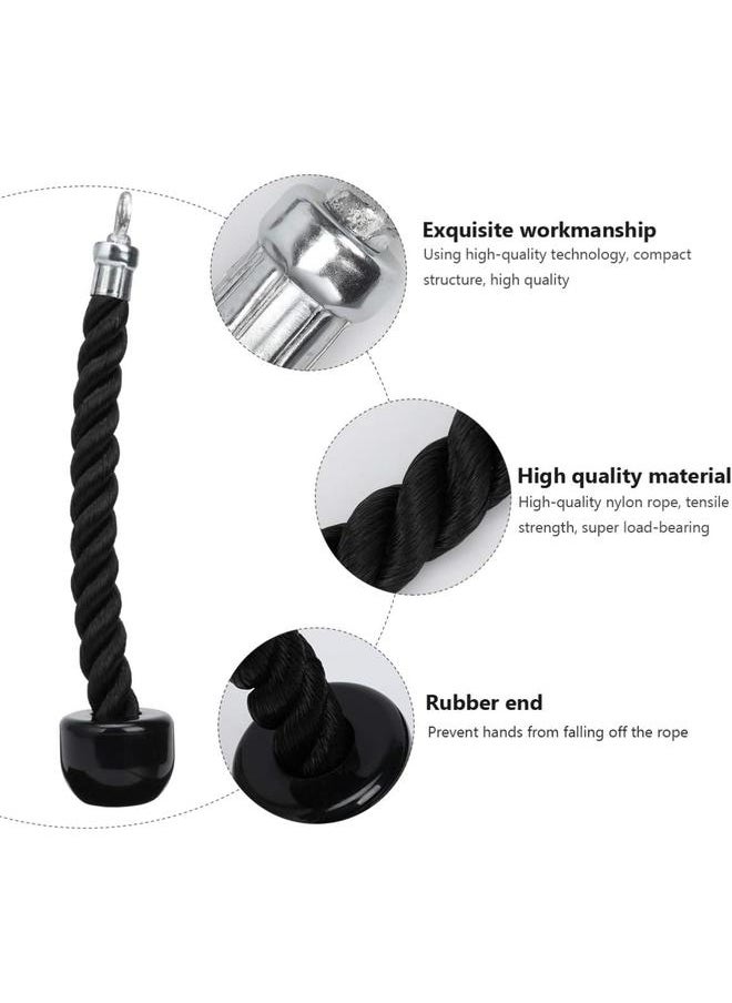 yongsheng Tricep Rope Pull Down,Heavy Duty Triceps Kit Easy to Grip & Non Slip Cable Attachment Ideal for Home Gym Face Pulls Tricep Push Down  - Image 2