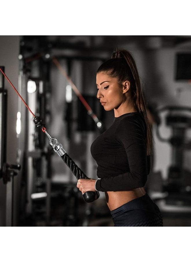 yongsheng Tricep Rope Pull Down,Heavy Duty Triceps Kit Easy to Grip & Non Slip Cable Attachment Ideal for Home Gym Face Pulls Tricep Push Down  - Image 4