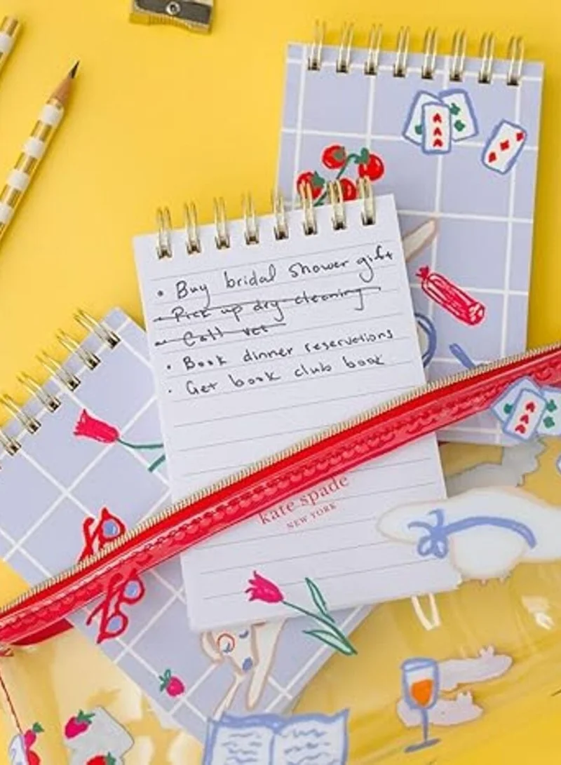 Kate Spade New York Park Picnic Spiral Notepad Set x3