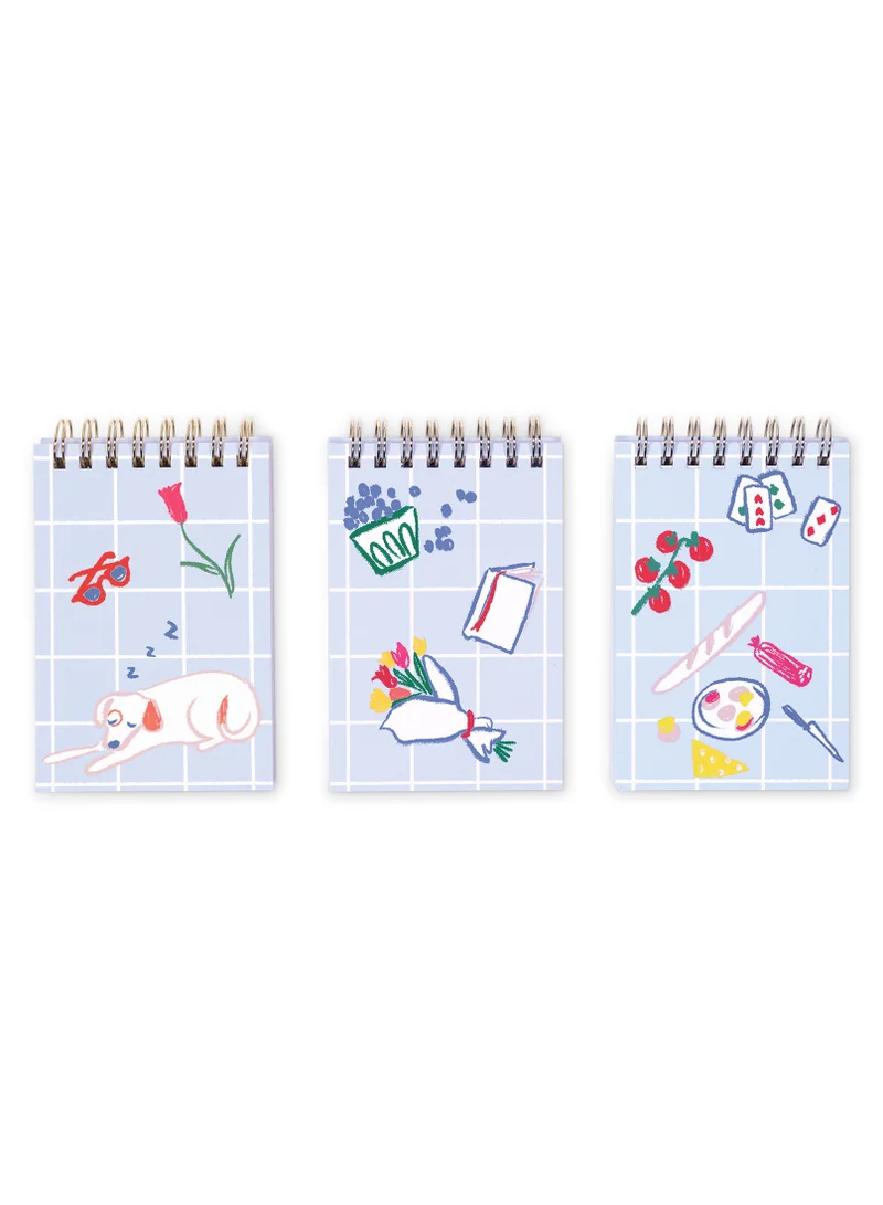 Kate Spade New York Park Picnic Spiral Notepad Set x3