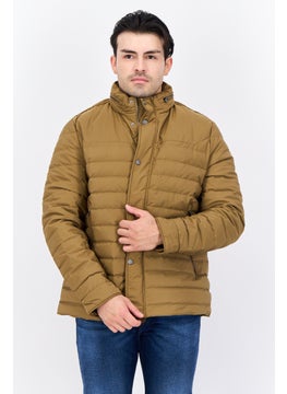 Jules Men Quilted Puffer Jackets, Dark Khaki  - Image 1