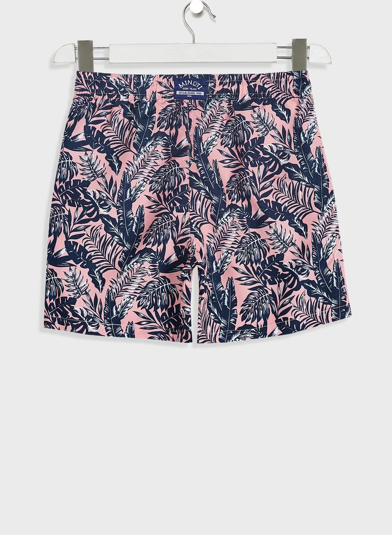MINOTI Youth Leaf Print Shorts