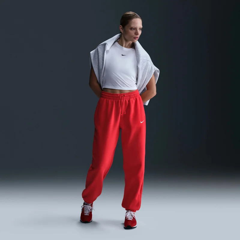 نايكي بدلة رياضية سبورتسوير فينيكس فليس بخصر عالي واسع للنساء