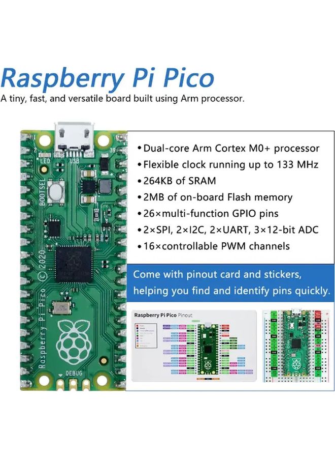 Pico Starter Kit Type C Comprehensive Raspberry Pi Development Set For Beginners - Image 5