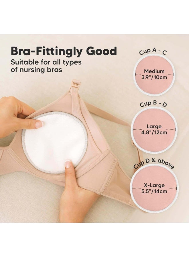 Mitoy 14 Pcs Reusable Nursing Pads for Breastfeeding, Washable Nursing Pads (Long 12 cm) - Image 4
