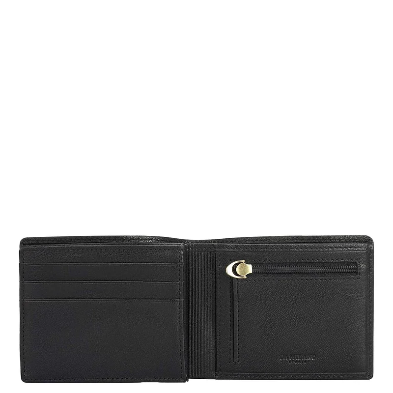 Da Milano black Black Bifold Leather Mens Wallet for Men | Best Price UAE