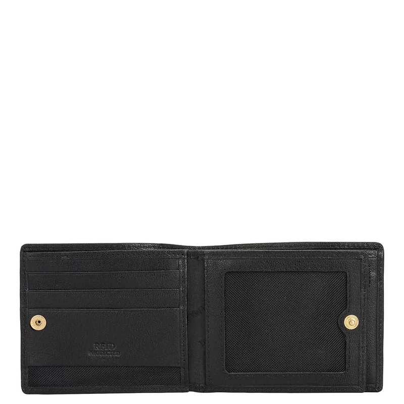 Da Milano black Black Bifold Leather Mens Wallet for Men | Best Price UAE