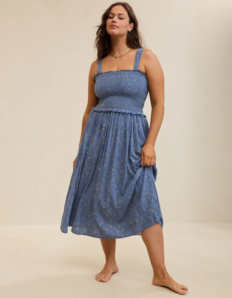 Aerie  Aerie At The Barre Smocked Dress for Women | Best Price UAE