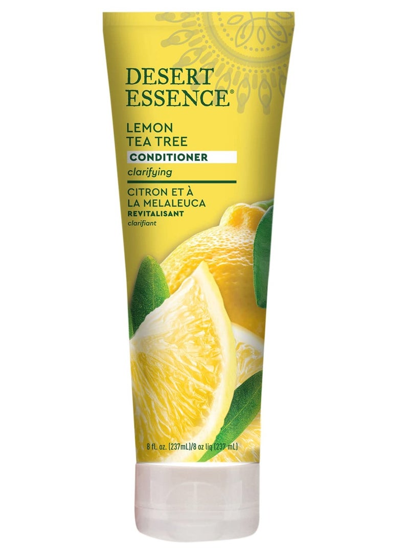 DESERT ESSENCE Desert Essence Conditioner, Lemon Tea Tree, Clarifying Provitamin B5, Organic Lemon Peel Extract & Nourishing Aloe - Purifying, Moisturizing, Soothing - Vegan, Sulfate-Free, Cruelty-Free - 8oz  - Image 1