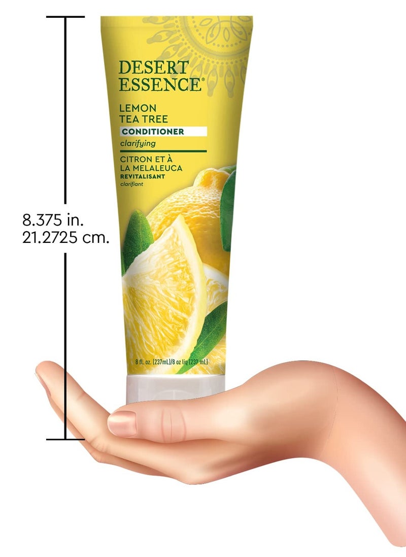 DESERT ESSENCE Desert Essence Conditioner, Lemon Tea Tree, Clarifying Provitamin B5, Organic Lemon Peel Extract & Nourishing Aloe - Purifying, Moisturizing, Soothing - Vegan, Sulfate-Free, Cruelty-Free - 8oz  - Image 2