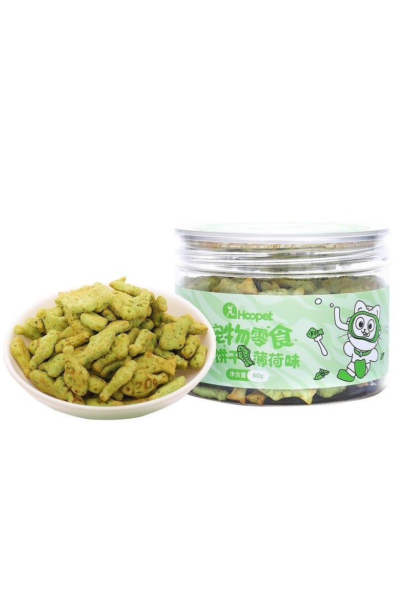 BOSTON COOLERS Hoppet Dental Treats for Cats & Dogs – Green Tea Flavor – Natural, Crunchy & Fun-Shaped Snacks for Oral Health – 80g